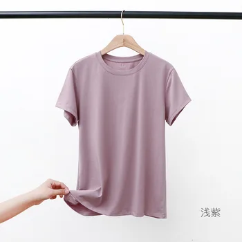 2021 slim moda priložnostne vse-ujemanje kratkih oplaščeni t-shirt