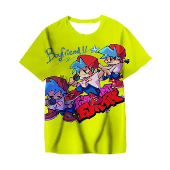 Otroci petek Zvečer Funkin 3D Tiskanje Majice s kratkimi rokavi Poletje Otrok Anime Tshirts Fantje Dekleta Risanka T-majice Camiseta Malčka Tee Vrhovi