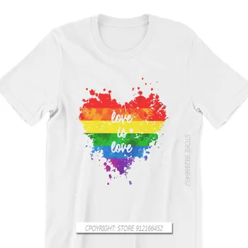 Ljubezen Je Ljubezen, Srce Hipster TShirts LGBT Ponos Mesec Lezbijke, Geji, Biseksualci, Transseksualci in Moške Bombažne Tkanine Ulične T Shirt O Vratu