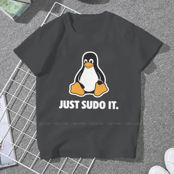 Operacijski Sistem Linux Tux Pingvin Dekleta T Shirt Samo Sudo je Ženska Vrhovi Harajuku Smešno Tees Ženske 4XL Bombaž Tshirt