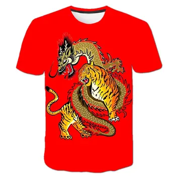 3D Poletje otroška T-Shirt Dinozaver Jurassic Dečke T-Shirt Dekle T-Shirt Kratek Rokav T-Shirt Modi Mladinskega Doma Vrh 4-14t