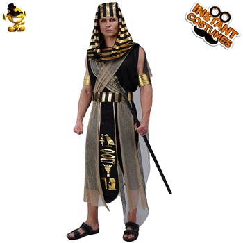 Odrasli Pari Unisex Egiptovski Faraon Kostumi za noč Čarovnic Ljubimec Cosplay Deluxe Stari Kralj Princesa Robe za Fancy Oblačenja Noša