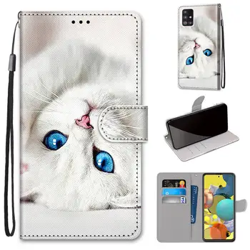 Mačka Cvetlični Živali Flip Primeru Za Capa Apple iPhone 13 Mini 12 11 Pro Max SE 2020 2021 Srčkan Tiger Metulj Pokrovček Reže za Kartico E08F