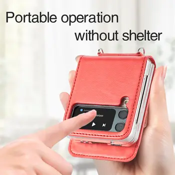 Prenosni Denarnice Funkcije Usnjena torbica za Samsung Galaxy Ž Flip 3 5G Flip3 s Kartico v Režo za Mobilni Telefon Vrečko Kritje