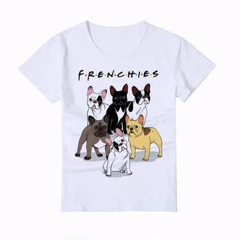 Nov Poletni Pes Design Majica 3D Otrok Visoke Kakovosti francoski Buldog Fant Dekle oblikovanje priložnostne Vrhovi Hipster Kul Baby Tees Y6-25