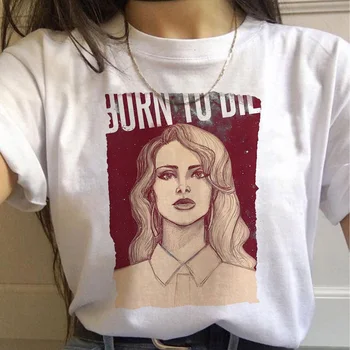 Lana Del Rey Ulzzang T-shirt dame zabavno korejski tiskanja fan T-shirt 90. letih graphic T-shirt Harajuku slog majica s kratkimi rokavi ženske