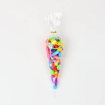 50PCS Pregleden Candy Bag Poroko, Rojstni dan Okraski Sweet Celofan DIY Poroko Candy Bag Cone Skladiščenje Embalaža Vrečko