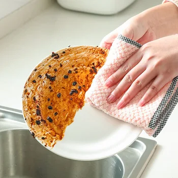 Debele Krpe Super Vpojne Gospodinjski Kuhinja Mikrovlaken Čiščenje Krpo, Brisačo Non-stick Olje Jed Brisačo Tabela Čiščenje Pad