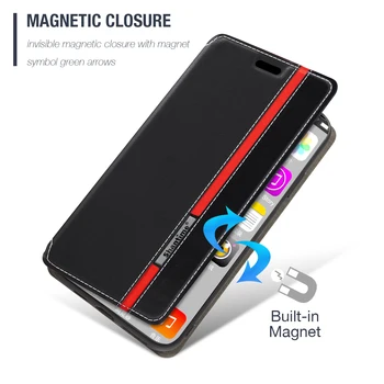 Za ZTE Nubia Rdeče Magic 6 Pro Primeru Moda Multicolor Magnetno Zapiranje Usnjena torbica pokrijemo s Kartico sim Za Rdeče Čarobno 6S Pro