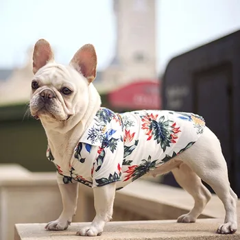 Hawaiian Slog Oblačila Za Pse, Plaže Camp Srajco Telovnik Pet Priložnostne Psa Oblačila Za Pomlad Poletje Kuža Francoski Buldog Chihuahua