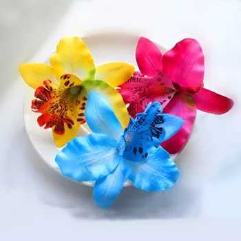 Prodajo Ročno izdelan Metulj Orhideja Lase, Igle Cvet Poročne Lase Posnetek Poročni Dodatki za Lase 18 Barv za Lase, Nakit za Ženske 1PC