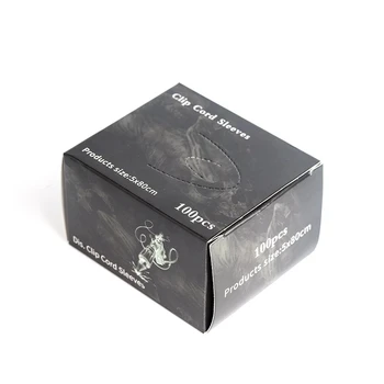 100 kozarcev Black Razpoložljivi Posnetek Kabel Rokavi Zajema Vrečke Tatoo Strojno Opremo Stalno Ličila Dobave