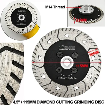 SHDIATOOL 2pcs Diamond Dvojno Žage Premera 75 MM 115MM 125 MM Rezanje Grindng Disk Cut Grind Izostriti Granit, Marmor Betona
