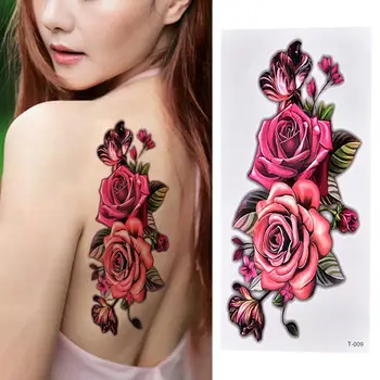 Body Tattoo Očarljivo Nepremočljiva Priročno Cvet Začasni Tattoo Nalepke za Dekleta Dnevni Makeup