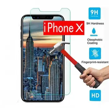 6 Kos/paket Kaljeno Steklo Zaščitnik Zaslon za Iphone X XS 11 Pro Max XR 6 7 8 Plus, IPhone SE 2020 Sprednji Zaščitni Film