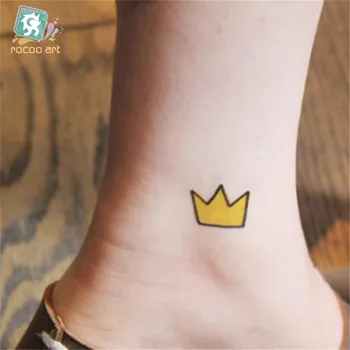 Body Art nepremočljiva začasne tetovaže za moške in ženske luštna 3d cartoon krono design majhne tattoo nalepka na Debelo HC1027