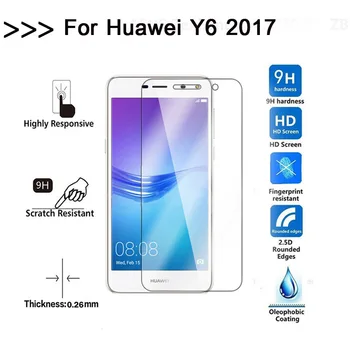 Kaljeno Steklo Za Huawei Y6 2017 Nova Mlade MYA-L11 MYA-L41 Zaščitnik Zaslon zaščitna folija Za Huawei y6 2017 5.0 palčni Stekleni