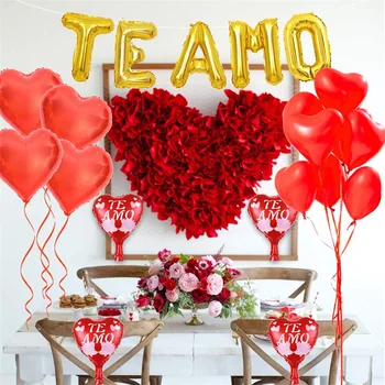 16inch Rdeče Te amo Balon španski Ljubim Folijo Pismo Baloon Valentinovo, Obletnico Poroke, Okrasni Material Globos