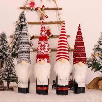 Božič Vina, Steklenico Kritje Božični Okraski za Dom, Božič, Novo Leto 2022 Namizni Dekor Božič Darilo 2021 Natalne Noel Navidad