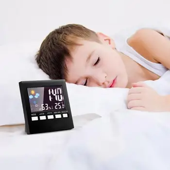 Vreme Ura Barvni Zaslon Nov Digitalni Prikaz Termometer Vlažnost Ura Pisane LCD Alarm, Koledar, Vreme Pop