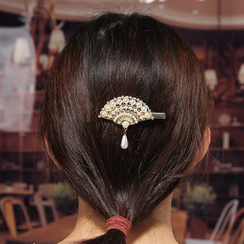 Moda Za Ženske Pearl Ostra Z Nosorogovo Sektor Multicolor Naravnih Art Crystal Hairclip Darilo