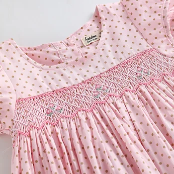 2021 Otrok španski Obleke Dekleta Ročno Izdelani Smocked Obleko Baby Dekle Smocking Vezenje Oblačil Malčka YY040