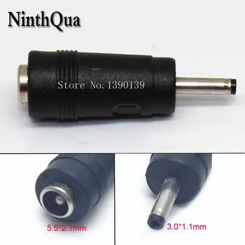 5.5*2.1 mm ženski 3.0*1.1 mm moški DC Napajalni Konektor Adapter za Prenosnik