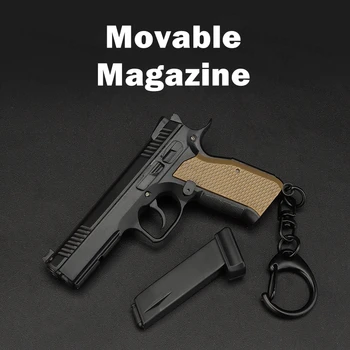 92 G Taktično Keychain Pištolo Obliko Keyring Tipko Veriga Obroč 1:4 Mini Prenosni Snemljiv Okraski Za Darilo