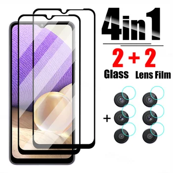4in1 Zaščitno Steklo Za Samsung Galaxy A01 A11 A21 A31 A41 A51 A71 Kaljeno Steklo Za Samsung A02 A12 A22 A32 A52 Objektiv Film