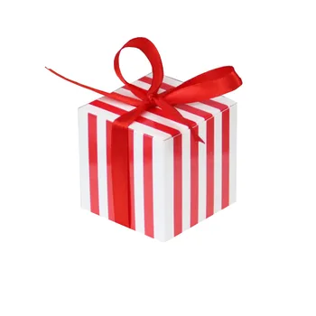 50pcs Prugasta svate Korist Box Karton Roza, Vijolična škatel Baby Tuš Rojstni bonboniera Embalaža, Promocija