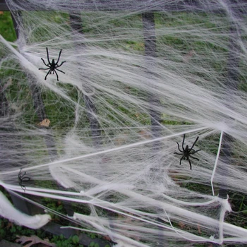 Halloween Dekoracijo Spider Web Strašno Party Scene, Rekvizitov, Umetno Stretchy Spider Web Grozljivka Hiša Dekoracijo Dodatki