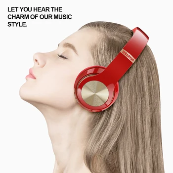 HI-fi Brezžične Slušalke Bluetooth Slušalke Nad Uho 3D Glasbo, Slušalke Fone Igralec Z Mic Zložljive Audifonos Celular Za Xiaomi