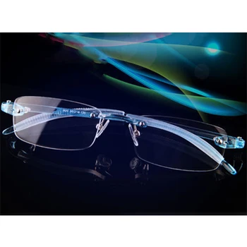 Prilagodljiv TR90 Rimless Očala Ultralahkih Optična Očala Okvirji Jasno Očala Pregleden leče