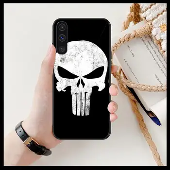 Marvel Punisher Lobanje Telefon pokrov trupa Za SamSung Galaxy S 8 9 10 20 21 S30 Plus Rob E S20fe 5G Lite Ultra črna mehka