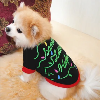 Kuža Božič Bombaž Tshirt Ljubljenčka Psa Oblačila za Majhne Pse Oblačila Chihuahua Festival Kostum za Yorkies Psa Dodatki