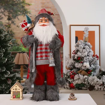 Božič, Velika Santa Claus Lutke Visoko Kakovostni Navidad Okraski Stoji Santa Božič Drevo Novo Leto Doma Dekoracijo Otroci Darilo