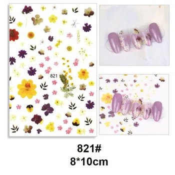 Pomlad poletje nail art nalepka Barva barvanje cvetje daisy listi 3D manikura dekoracijo ultra tanek drsnik za nohte, nalepke YJ013