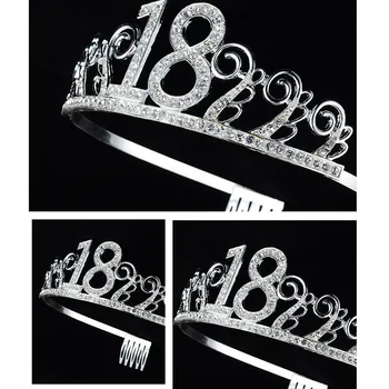 Leeiu 18 30 40 50. Rojstni dan Dekoracijo Nosorogovo Princesa Krono Hairbands Vesel 30 Let Birthay Odraslih Oseb Dobave