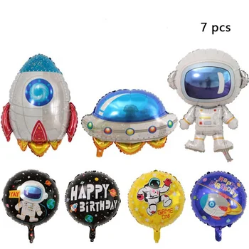 1Pc/Set Prostor Astronavt Temo Aluminija Folija Balon Otroci Igrače, Baloni Baby Tuš Rojstni dan Dekoracijo Balon Okraski Stranka