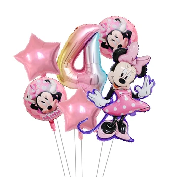 1 Nastavite Mickey Minnie Rojstni dan Baloni Dekoracije Baby Tuš 32inch Število Risanka Mickey Mouse Balon Otroci Igrače Globos