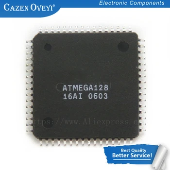2pcs/veliko ATMEGA128-16AU ATMEGA128 QFP64 8-bitni Mikrokrmilnik z 128K Bajtov V-System Programmable Flash Na Zalogi