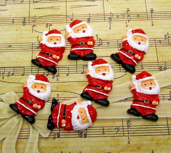 10Pc Smolo Božič Santa Claus Dekoracijo Obrti Kawaii Noge Flatback Chrysoprase Hladilnik Magnet Album DIY Pribor Gumbi
