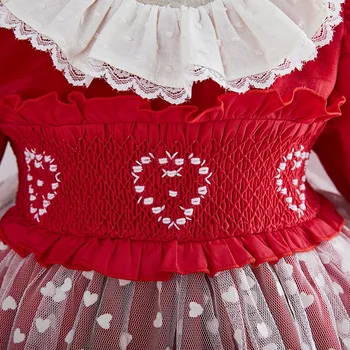 Baby Dekle Španija Žogo Obleke Malčka Lolita Princess Obleke za Malčke Dekliška Delavska Obleka za Otroke Božič Novo Leto Oblačila
