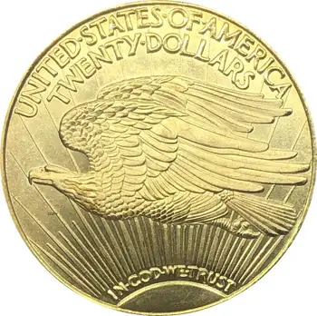 Zda Svobode 1925 S Dvajset 20 Dolarjev Saint Gaudens Dvojni Orel Z Geslom V Boga Zaupamo Zlato Kopija Kovanca
