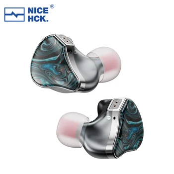 NiceHCK Topguy Vodilnih HI-fi Slušalke Šport IEM 10 mm Titan Magnezijeve Zlitine Dinamično Smolo Ob Slušalka Studio Slušalka