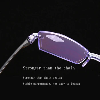 Zilead Anti Modra Svetloba Diamond Cut Rob Obravnavi Očala Ženske Moški Brez Okvirjev Jasno Objektiv Presbyopia Očala Dioptrije +1.0 +4.0