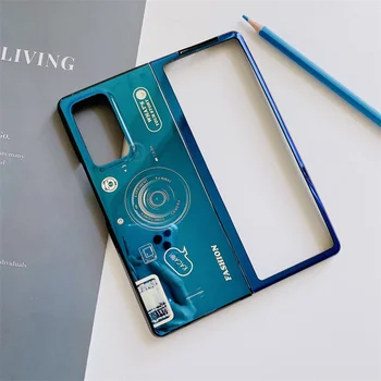Za Samsung Ž Flip 3 Primeru Luksuznih Modra Svetloba Fotoaparat Vzorec Ogledalo Marmorja Telefon Zaščitna Zložljiv Pokrov za Galaxy Ž Krat 3 5G 2