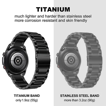 Titanium v Kovinski Pas 22 mm za Samsung Galaxy Watch 3 45mm / Watch 46mm / Prestavi S3 / Garmin Vivoactive 4 / Venu 2 Watchband Trak