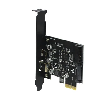 USB 3.1 PCI express card adapter USB3.1 Tip C 19pin 19 pin Sprednji USB 3.0 PCI-e krmilnik pcie x1 pretvornik Širitev Kartico