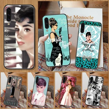 Audrey Hepburn Primeru Telefon Za Samsung Galaxy 10 12 20E 21S 30 32 40 50 51 52 70 71 72 5 6 7 2016 2018 black luxury odbijača